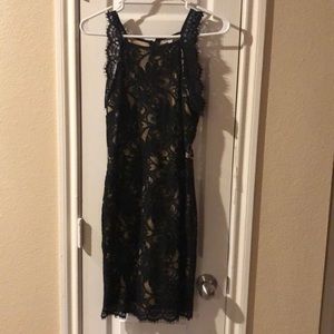 Black and Tan lace dress